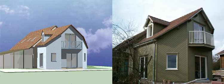 Maison bois architecte Rhone-Alpes