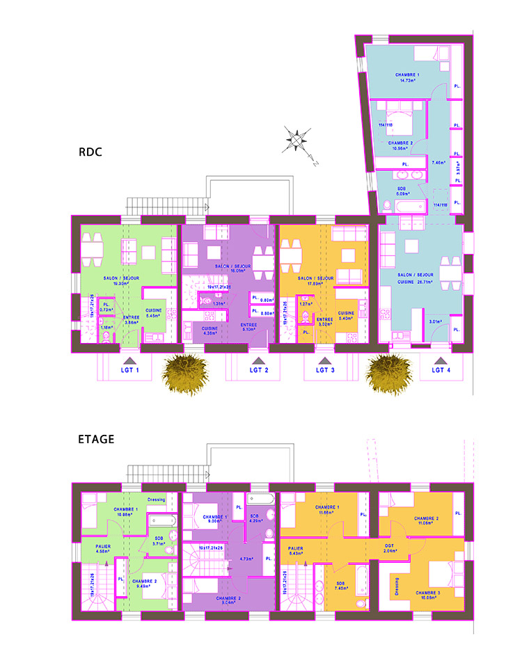 Plan duplex architecte